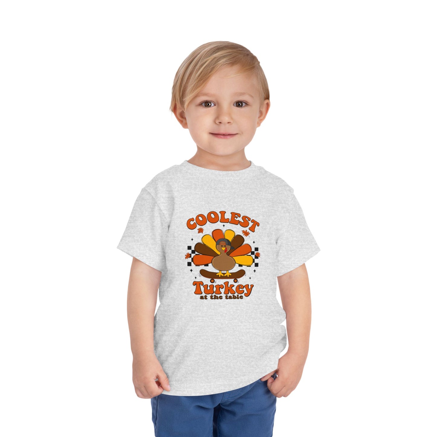 Coolest Boy Turkey Thanksgiving Toddler T-shirt