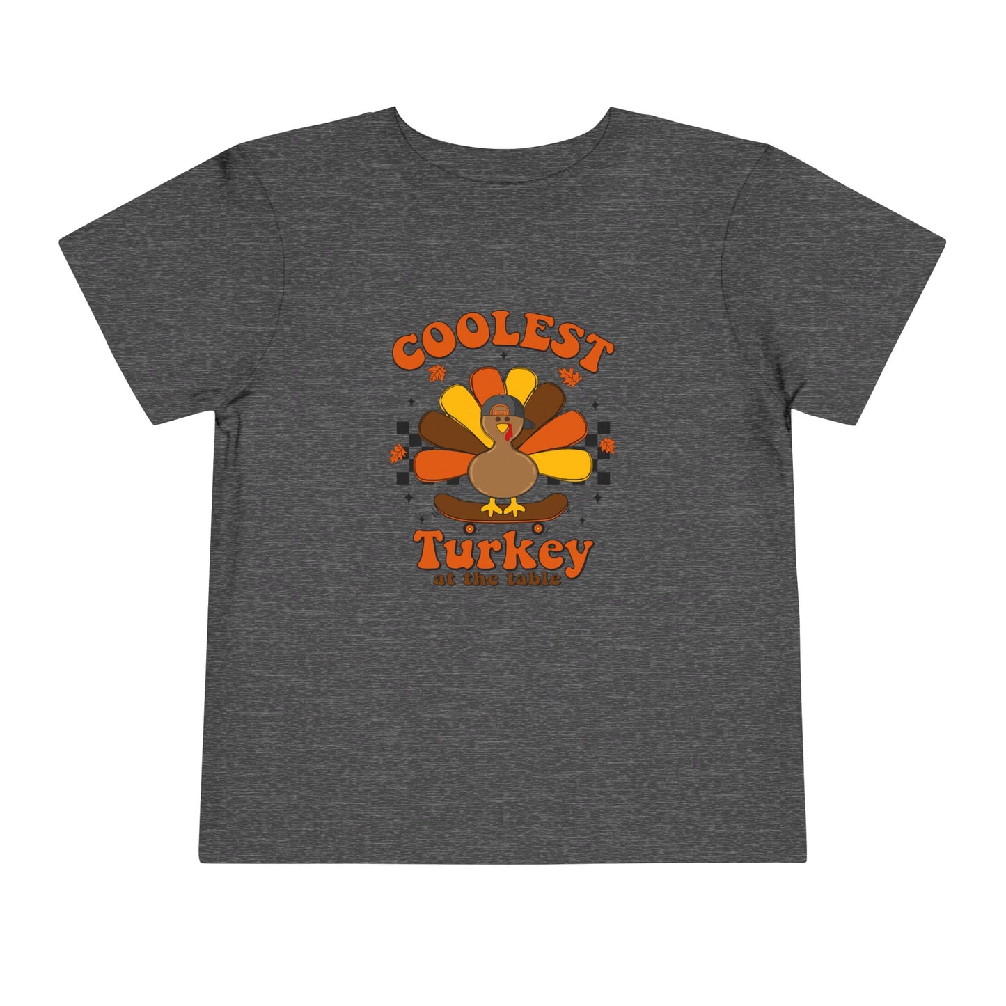 Coolest Boy Turkey Thanksgiving Toddler T-shirt