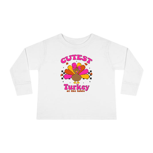 Cutest Girl Turkey Thanksgiving Toddler T-shirt