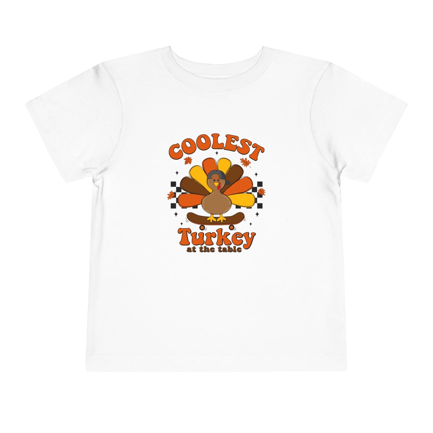 Coolest Boy Turkey Thanksgiving Toddler T-shirt