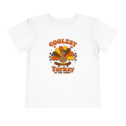 Coolest Boy Turkey Thanksgiving Toddler T-shirt