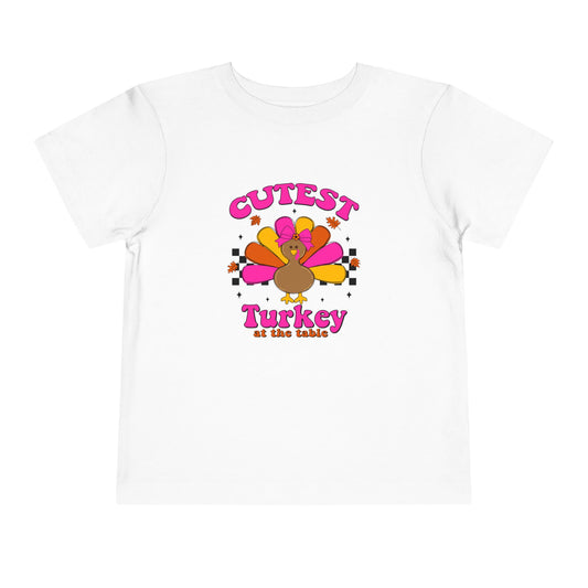 Cutest Girl Turkey Thanksgiving Toddler T-shirt