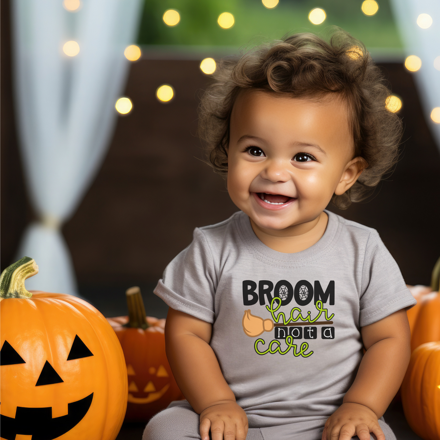 Adorable Broom Hair Not A Care Toddler T-shirt