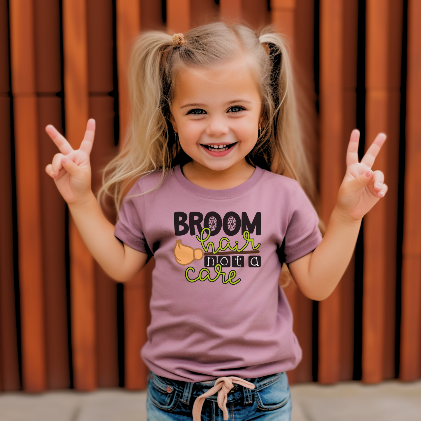 Adorable Broom Hair Not A Care Toddler T-shirt