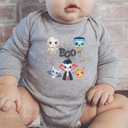 Little Monsters Halloween Long Sleeve Onesie