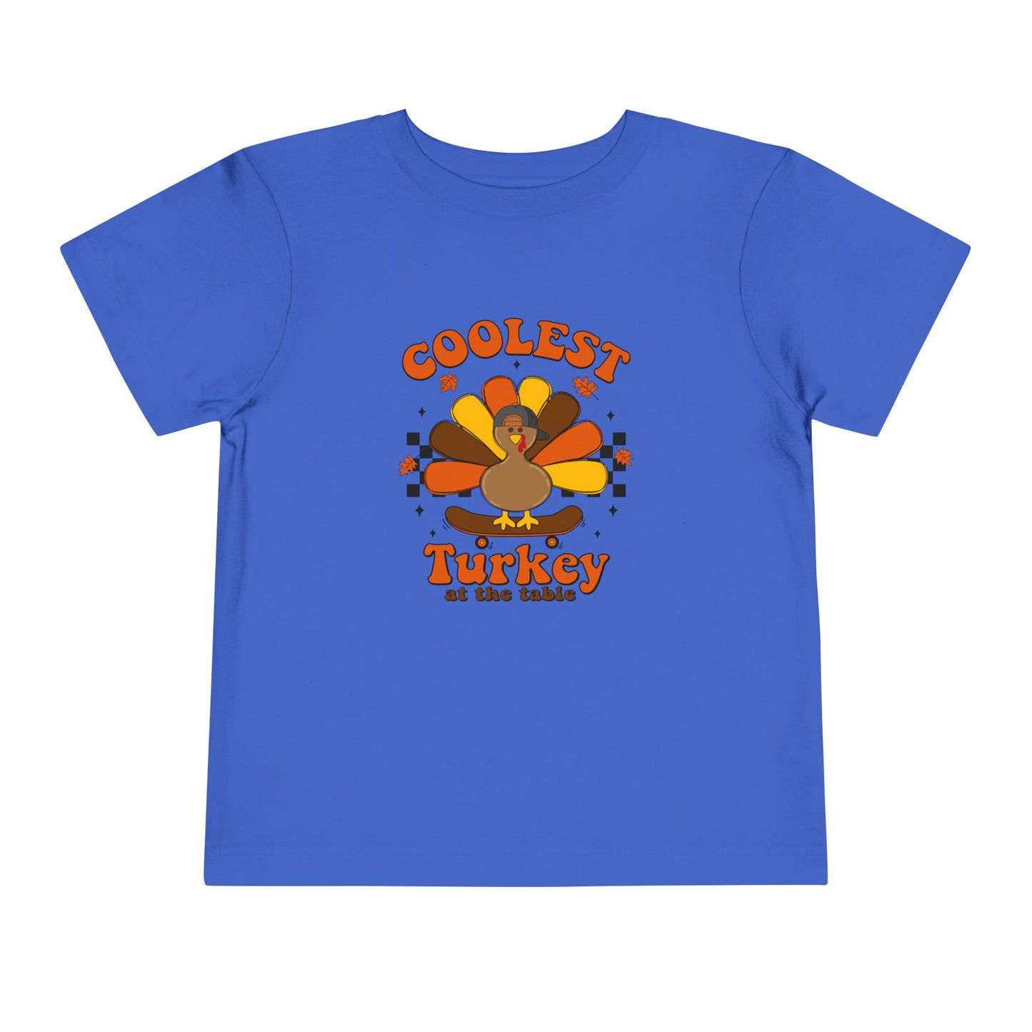 Coolest Boy Turkey Thanksgiving Toddler T-shirt