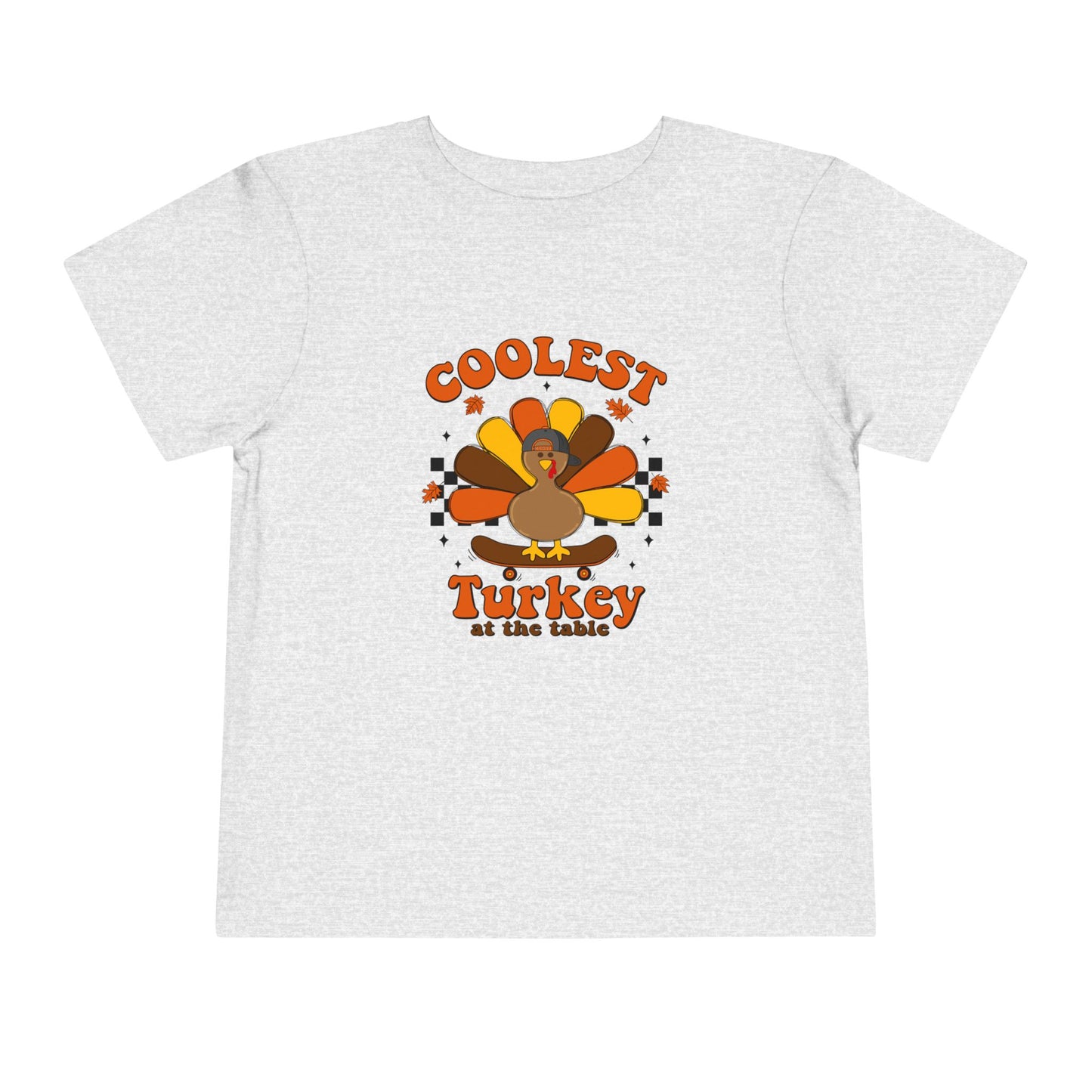 Coolest Boy Turkey Thanksgiving Toddler T-shirt