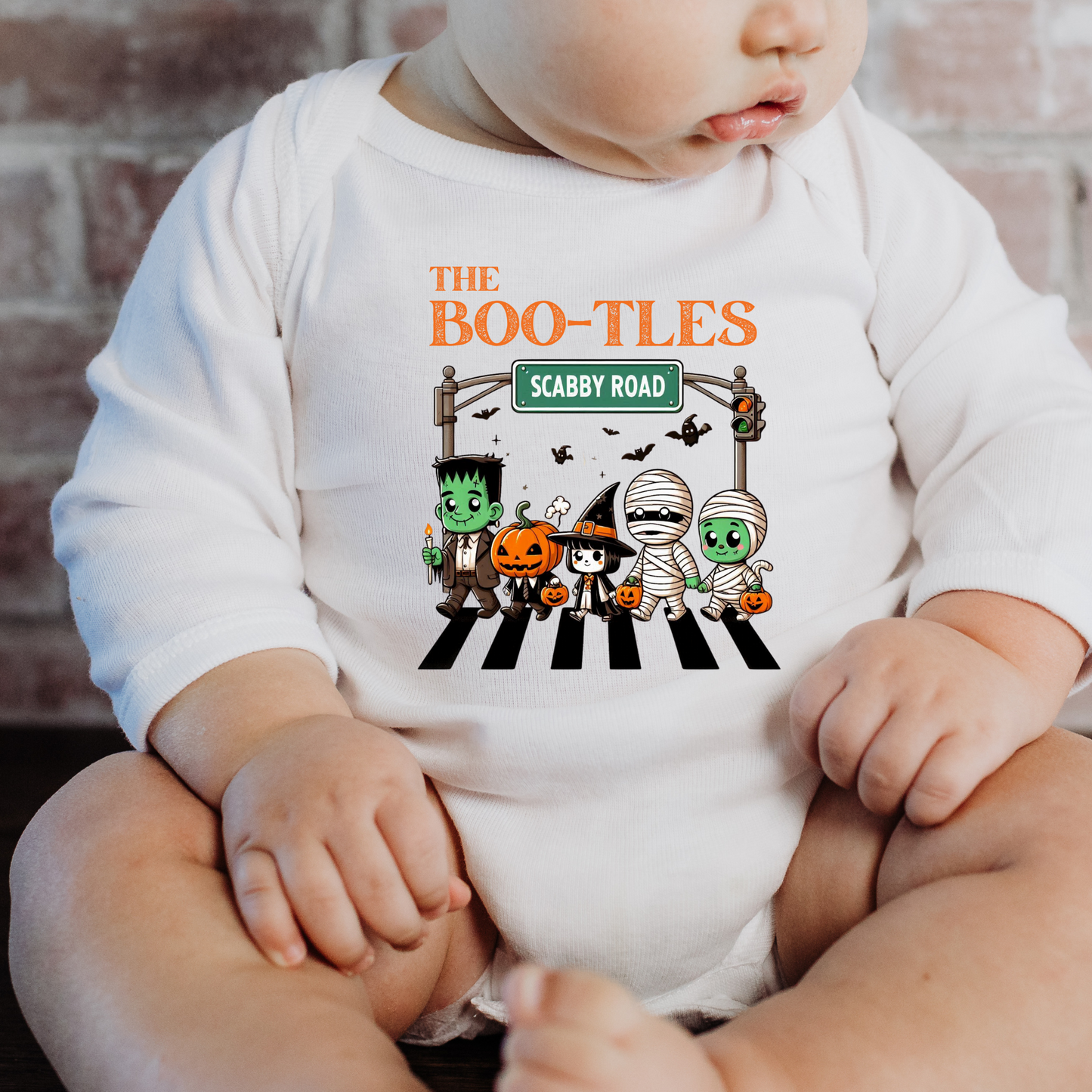 The Bootles Scabby Road Halloween Long Sleeve Onesie